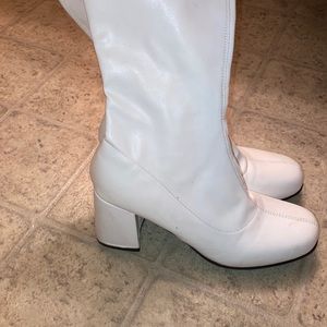 White Go Go boots *lightly worn